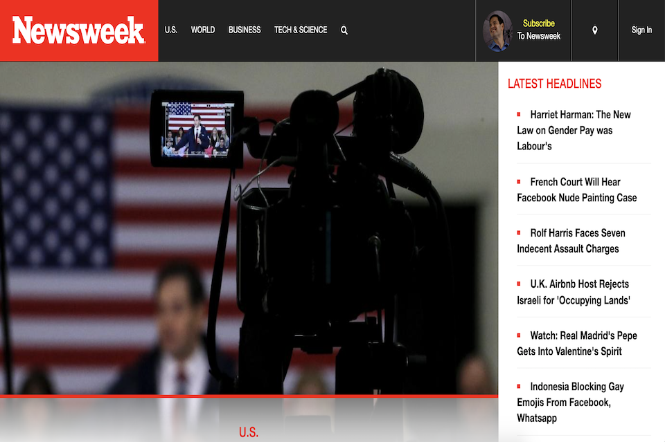 Newsweek website image